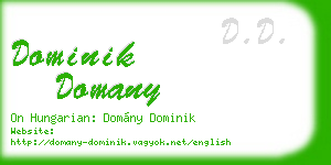 dominik domany business card