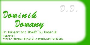 dominik domany business card